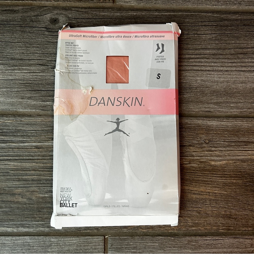 New Pink Danskin UltraSoft Microfiber Ballet Tights, Children’s Small, 4-6